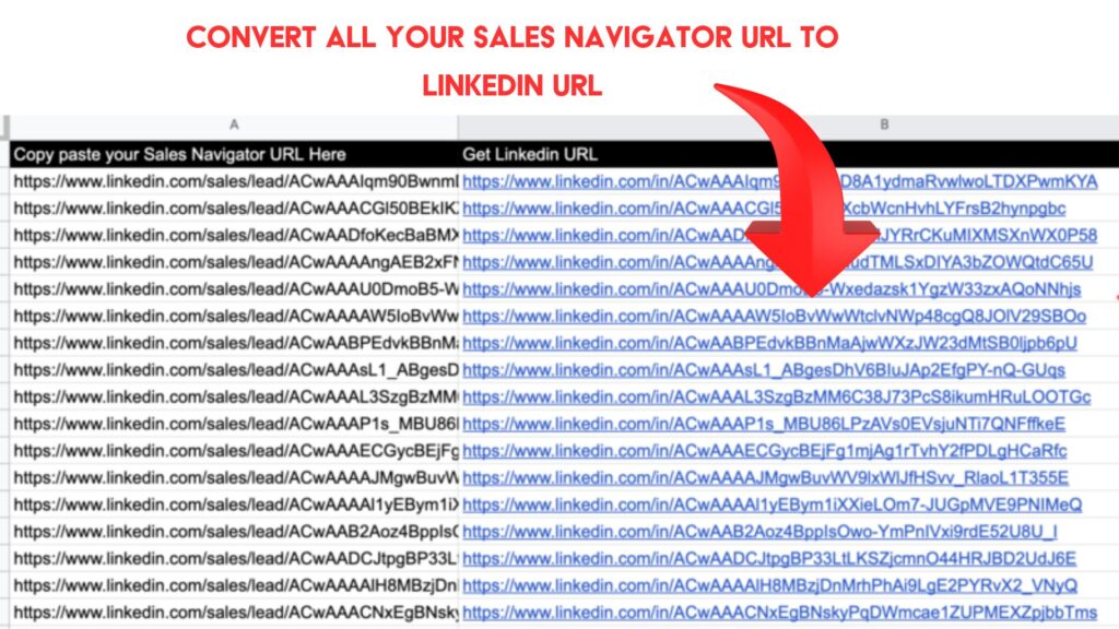 Sales Navigator URL to LinkedIn URL