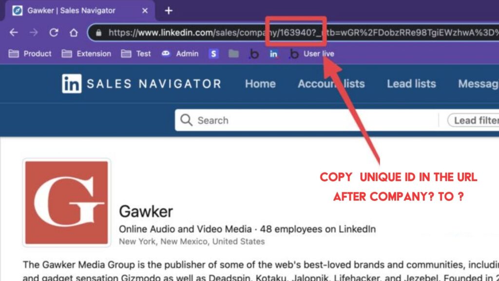 Sales Navigator URL to LinkedIn URL